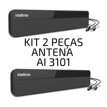 Imagem de Kit 2 Antena Interna Digital amplificada AI 3101 Intelbras