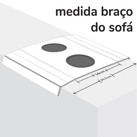 Imagem de Kit 2 Apoio para Braço de Sofa Brancal em MDF 29,5X38