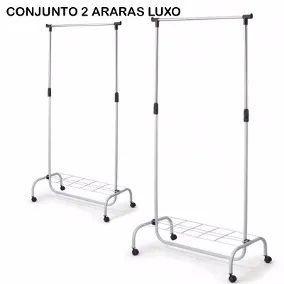 Imagem de Kit 2 Arara Luxo Com Rodinhas E Portátil - Compre Já