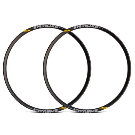 Imagem de Kit 2 Aros Rodas 26/32 Furos Tubeless Ready Valvula Presta Mtb Cross Country Extreme Pro Vzan