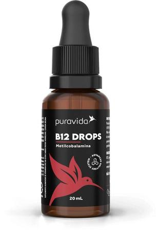 Imagem de Kit 2 B12 Drops Gotas  Metilcobalamina 20 ml Puravida