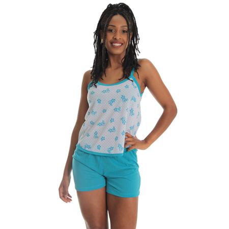 Kit 2 Baby Doll Curto Frimodas Malha Estampada Feminino Adulto Imagem de Kit 2 Baby Doll Curto Frimodas Malha Estampada Feminino Adulto