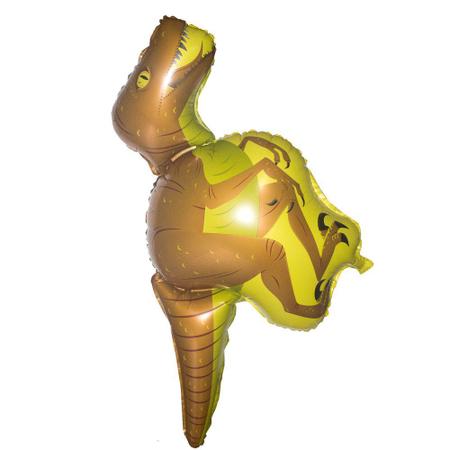 Imagem de Kit 2 Balões Metalizado - Dinossauro Amarelo 95cm