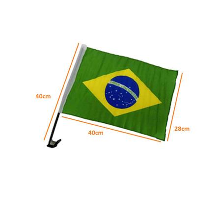 Imagem de Kit 2 Bandeiras Do Brasil Para Carro