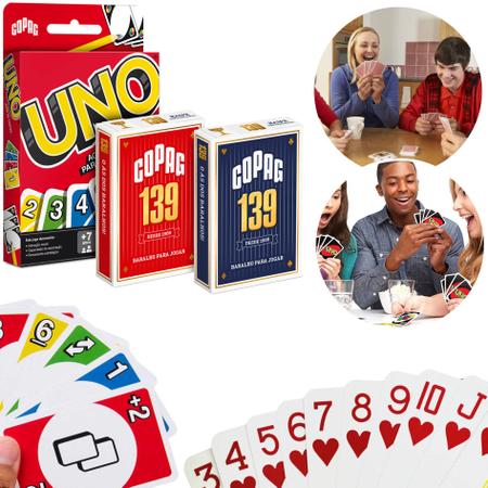 Jogo Uno 114 Cartas Kit Com 2 Baralho Original - Copag