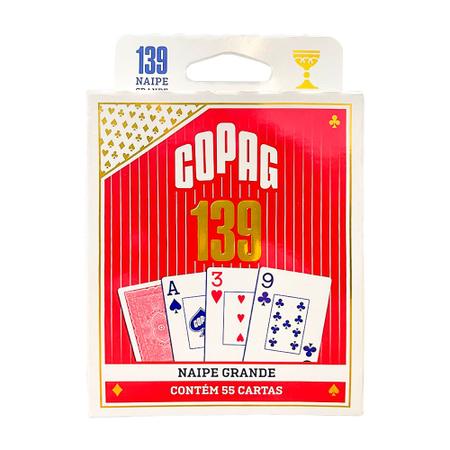 Kit com 2 Jogos de Cartas Baralho Vermelho e Azul Dunga Copag