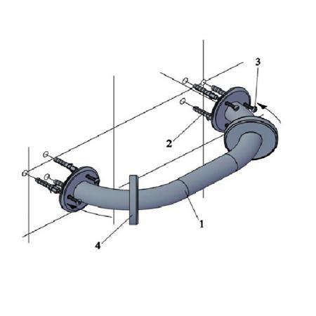 Imagem de Kit 2 Barras De Apoio Para Banheiro De Idoso 40cm E 60cm