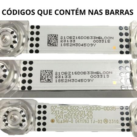 Imagem de Kit 2 Barras Led Compatível TV Philips 50PUG7408/78