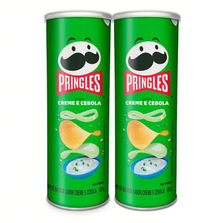 Imagem de Kit 2 Batata Pringles Creme e Cebola 120g