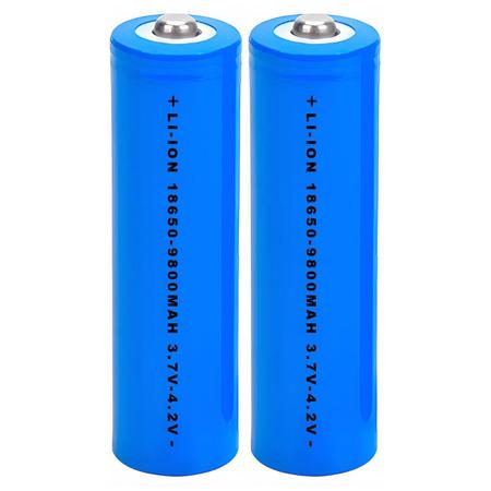 Imagem de Kit 2 Baterias 18650 9800Mah 4.2V Recarregáveis Para Rádios