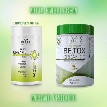 Kit 2 Be.tox Belle Organic Sem Formol 1kg - Belle Cosmética - Cuidados com  o Cabelo - Magazine Luiza