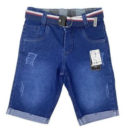 Imagem de Kit 2 Bermuda Jeans Infantil Menino Masculino Com Regulador