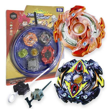 Kit 2 Beyblade Burst Valtryek Vs Spryzen + 4 Lançadores Ganhe Arena  Beystadium - Tornado Gyro - Pião de Batalha e Acessórios - Magazine Luiza