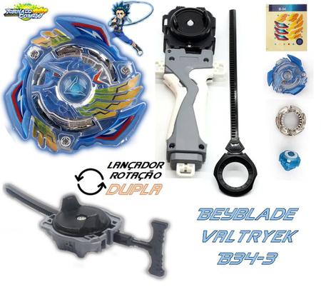 Kit 2 Beyblade Burst Valtryek Vs Spryzen + 4 Lançadores Ganhe Arena  Beystadium - Tornado Gyro - Pião de Batalha e Acessórios - Magazine Luiza