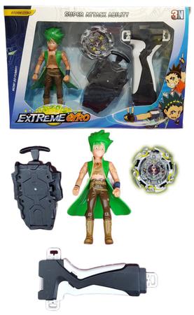 Kit 3 Beyblade Burst Slingshock Elemento X Hasbro + Lançador C/ Suporte  Grip - Tornado Gyro - Pião de Batalha - Magazine Luiza