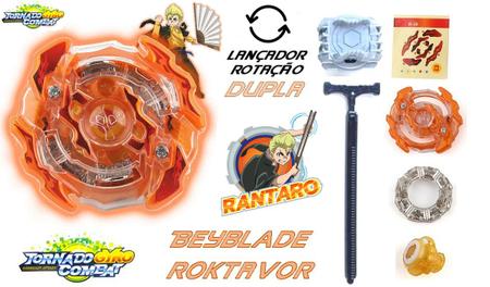 Imagem de Kit 2 Beyblade Burst Roktavor Vs Gaianon + 2 Lançadores Tornado Gyro