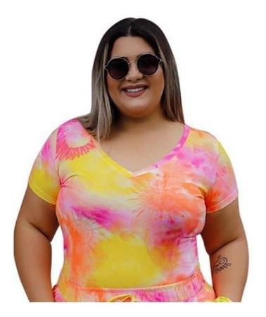 Imagem de Kit 2 Blusa Blusinha Roupas Da Moda Plus Size Modinha P  Xgg