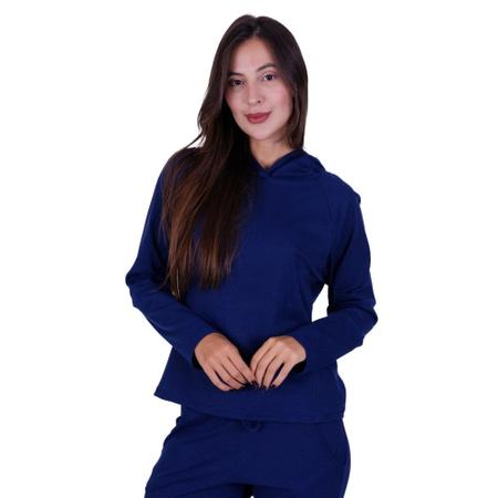 Imagem de Kit 2 Blusa de Inverno Manga Longa Casaco Canelado Feminino Comfy com Capuz- KIT 2 CASACO ESTHER