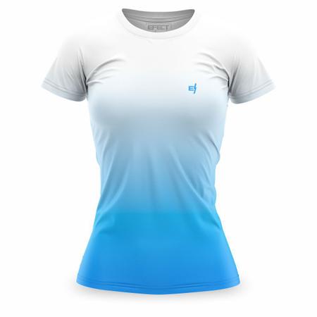 Imagem de Kit 2 Blusa Feminina Fitness Academia Camisa Caminhada Degrade Camiseta Treino Proteção UV50