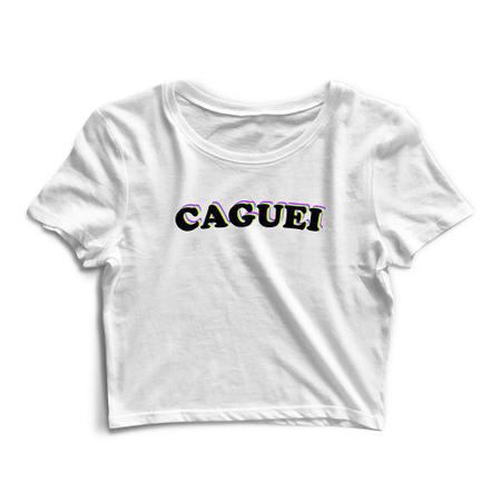 Imagem de Kit 2 Blusas Cropped Tshirt Feminina Hambúrguer Caveira e Caguei