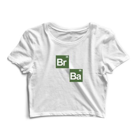 Imagem de Kit 2 Blusas Cropped Tshirt Feminina Heisenberg e Br 35 Ba 56