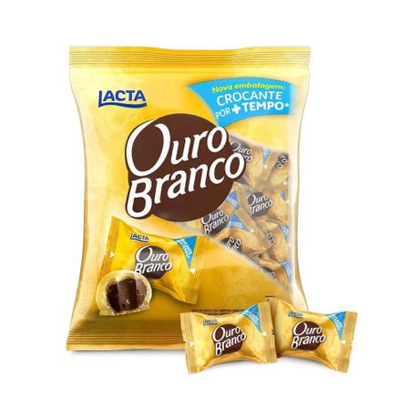 Imagem de kit 2 Bombom De Chocolate Branco Lacta Ouro Branco 1kg