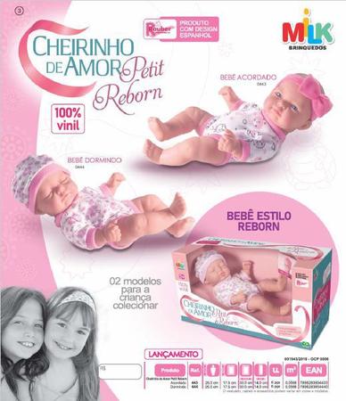 Boneca Bebê Reborn Cheirinho De Amor Petit Milk imediato em Promoção é no  Buscapé