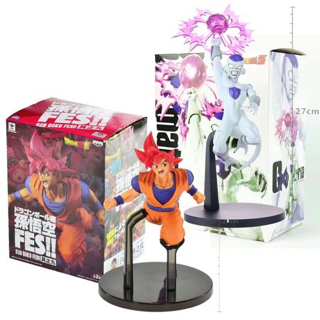 Boneco Colecionável - Goku Super Sayajin batalha contra Freeza