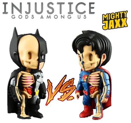 Imagem de Kit 2 Bonecos Liga da Justiça XxRay Superman Vs Batman Dc Comics