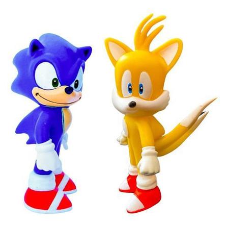 Kit 6 Bonecos Sonic e seus amigos Presente Crianças Natal Diversão