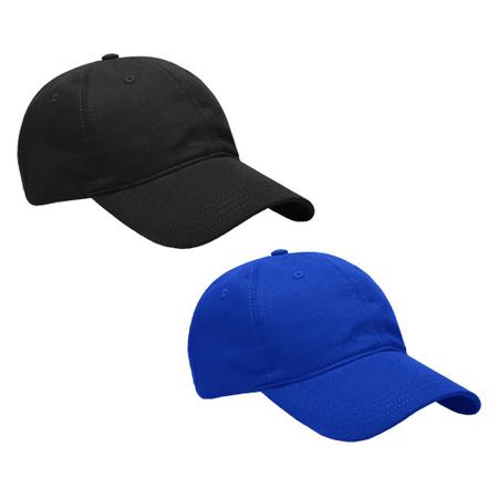 Imagem de Kit 2 Bonés Aba Curva Curvada Resina Premium Liso Masculino Dad Hat Strapback Ajustável Fitão