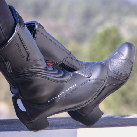 Imagem de Kit 2 Botas Motociclista Bigtrail Viagem Casal Strike