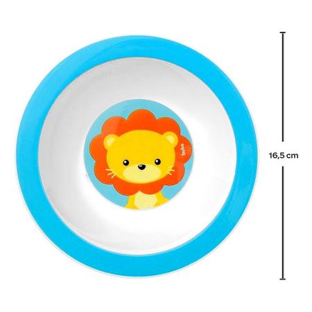 Imagem de Kit 2 Bowls Leão Pratinho Infantil para Alimentação de Bebês e Papinha Buba