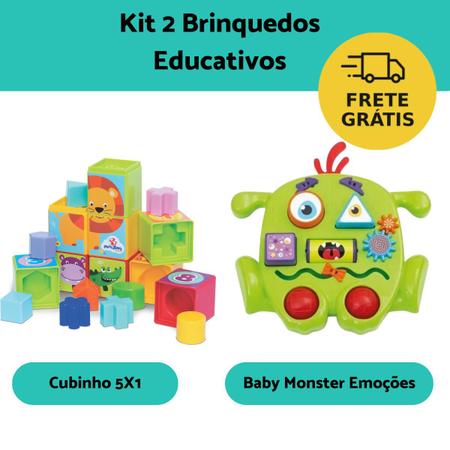 Kit 2 Brinquedos Educativo Para 1 Ano Didático Encaixe Bebe Infantil -  Mercotoys Brinquedos - Brinquedos Educativos - Magazine Luiza