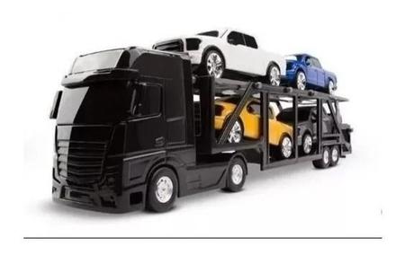 Caminhão Brinquedo Realista Carreta + 2 Carros Lindo Presente em Promoção  na Americanas