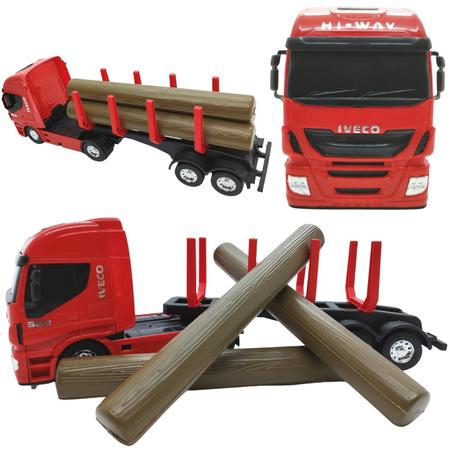 Kit Caminhão Iveco Baú Pro Tork Carreta + Moto de Corrida Pro Tork