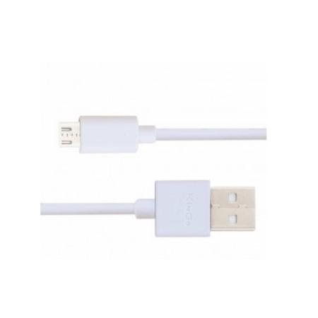 Imagem de Kit 2 Cabo Usb V8 Kingo Branco 2M 2.1A P/ Moto G8 Power Lite