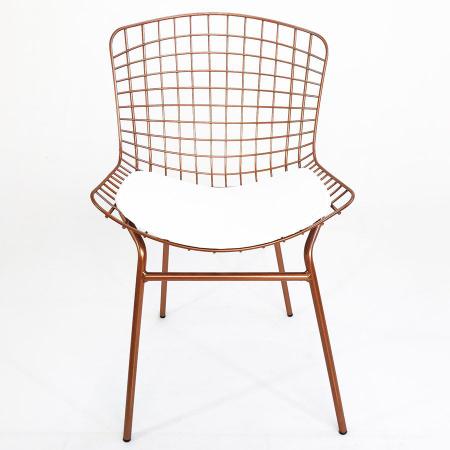 Imagem de Kit 2 Cadeiras BERTÓIA cobre assento branco tubular - Poltronas do Sul