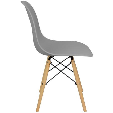 Imagem de Kit 2 Cadeiras Charles Eames Eiffel Wood Design - Cinza