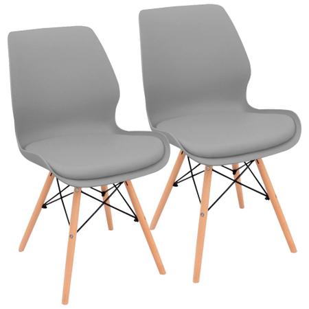 Imagem de Kit 2 Cadeiras Charles Eames Rubi Sili Eiffel - Cinza
