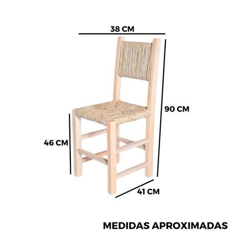 Imagem de Kit 2 Cadeiras com Assento e Encosto de Palha