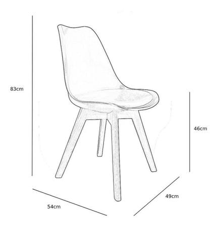 Imagem de Kit 2 Cadeiras De Jantar Empório Tiffany Saarinen Base Wood