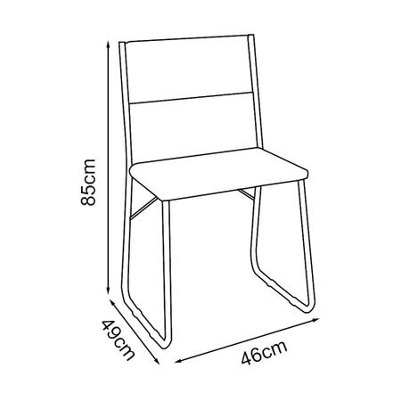 Imagem de Kit 2 Cadeiras de Jantar Estofadas Angra - Cobre e Bege