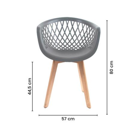 Imagem de Kit 2 Cadeiras Eames Design Wood Web Cinza