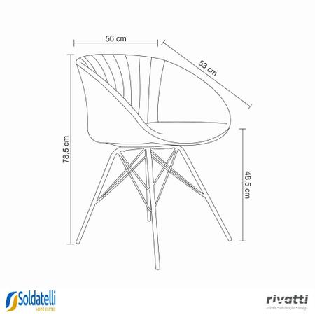 Imagem de Kit 2 Cadeiras Eleonora Várias Cores - Rivatti