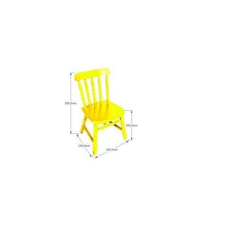 Imagem de Kit 2 Cadeiras Infantil Country Amarela