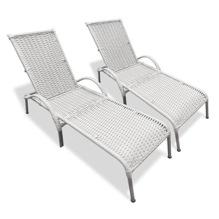 Imagem de Kit 2 Cadeiras Reclináveis Alumínio, Jardim, Piscina Julia