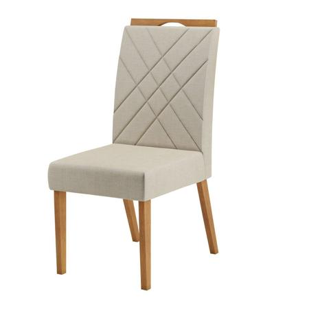 Imagem de Kit 2 Cadeiras Wood Belgica Mel/Bege