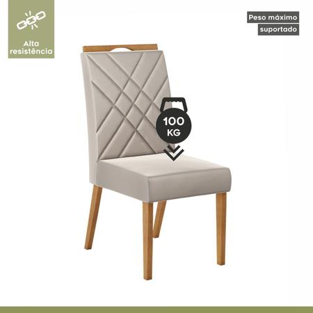 Imagem de Kit 2 Cadeiras Wood Belgica Mel/Bege
