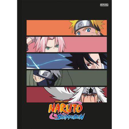 Caderno Naruto Shippuden Desenho e Cartografia Naruto Sasuke - Caderno de  Cartografia - Magazine Luiza